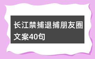 長(zhǎng)江禁捕退捕朋友圈文案40句