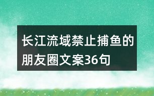 長江流域禁止捕魚的朋友圈文案36句