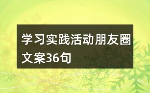 學(xué)習實踐活動朋友圈文案36句