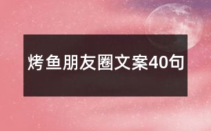 烤魚(yú)朋友圈文案40句