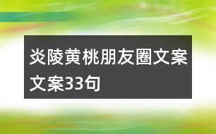 炎陵黃桃朋友圈文案文案33句