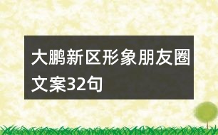 大鵬新區(qū)形象朋友圈文案32句