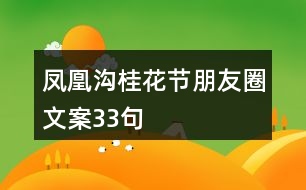 鳳凰溝桂花節(jié)朋友圈文案33句