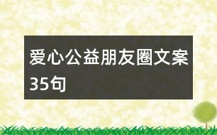 愛(ài)心公益朋友圈文案35句