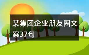 某集團企業(yè)朋友圈文案37句