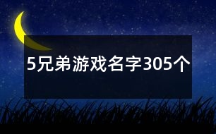 5兄弟游戲名字305個