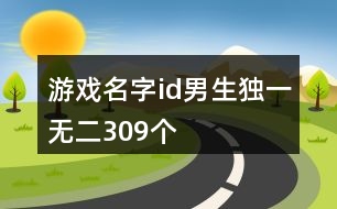 游戲名字id男生獨(dú)一無二309個