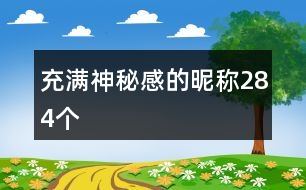 充滿神秘感的昵稱284個