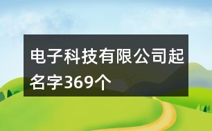 電子科技有限公司起名字369個(gè)