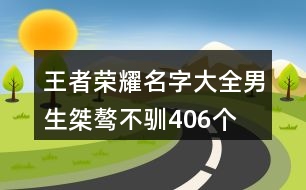 王者榮耀名字大全男生桀驁不馴406個(gè)