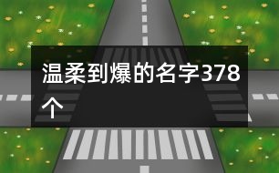 溫柔到爆的名字378個