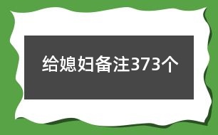 給媳婦備注373個