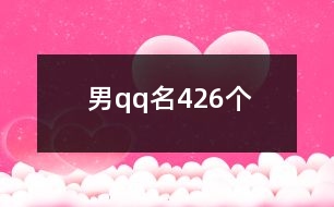 男qq名426個