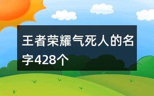 王者榮耀氣死人的名字428個(gè)