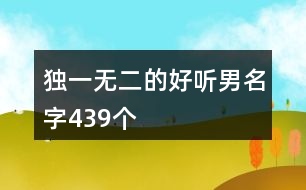 獨(dú)一無二的好聽男名字439個(gè)