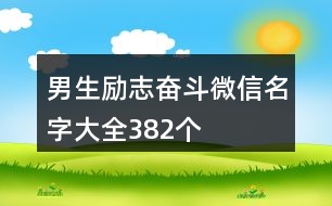 男生勵志奮斗微信名字大全382個