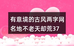 有意境的古風(fēng)兩字網(wǎng)名—地不老天卻荒373個(gè)