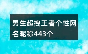 男生超拽王者個性網(wǎng)名昵稱443個