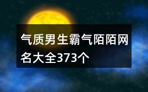 氣質男生霸氣陌陌網名大全373個