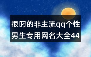 很叼的非主流qq個(gè)性男生專用網(wǎng)名大全443個(gè)