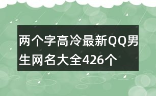 兩個(gè)字高冷最新QQ男生網(wǎng)名大全426個(gè)