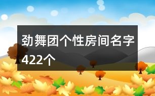 勁舞團(tuán)個(gè)性房間名字422個(gè)