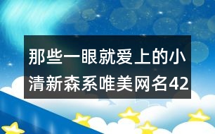 那些一眼就愛上的小清新森系唯美網(wǎng)名421個