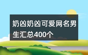 奶兇奶兇可愛網名男生匯總400個