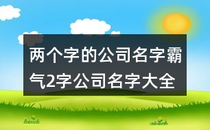 兩個字的公司名字霸氣,2字公司名字大全集免費428個