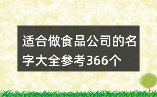 適合做食品公司的名字大全參考366個(gè)