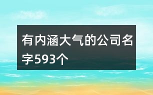 有內(nèi)涵大氣的公司名字593個(gè)