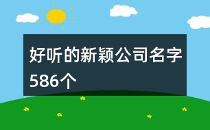 好聽的新穎公司名字586個