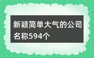 新穎簡單大氣的公司名稱594個