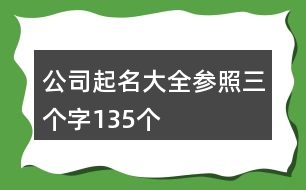 公司起名大全參照三個字135個