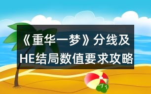 《重華一夢(mèng)》分線及HE結(jié)局?jǐn)?shù)值要求攻略