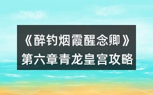 《醉釣煙霞醒念卿》第六章青龍皇宮攻略