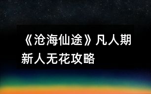 《滄海仙途》凡人期新人無花攻略