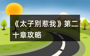 《太子別惹我》第二十章攻略