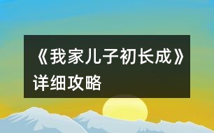 《我家兒子初長成》詳細攻略