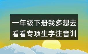 一年級(jí)下冊(cè)我多想去看看專項(xiàng)生字注音訓(xùn)練