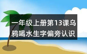 一年級(jí)上冊(cè)第13課烏鴉喝水生字偏旁認(rèn)識(shí)