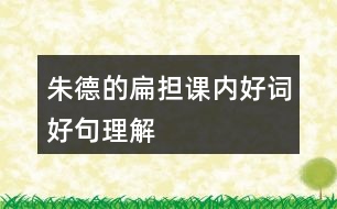 朱德的扁擔課內好詞好句理解