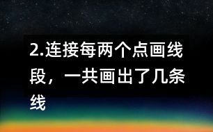 2.連接每兩個點畫線段，一共畫出了幾條線段？你能看出畫出的是什么圖形嗎？