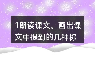 1、朗讀課文。畫出課文中提到的幾種稱象的辦法，說說為什么曹沖稱象的辦法好。