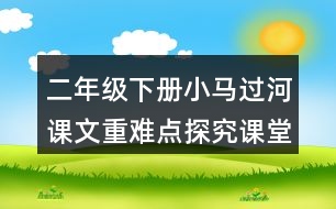 二年級下冊小馬過河課文重難點探究課堂筆記