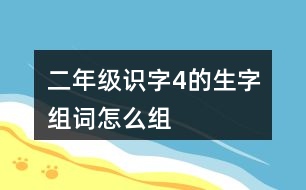 二年級識字4的生字組詞怎么組