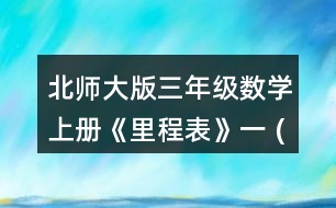 北師大版三年級數(shù)學(xué)上冊《里程表》（一） (1)填一埴。 (2)博物館到電影院一共990米，公園到電影院有多少米? (3)學(xué)校到博物館和學(xué)校到電影院哪段路程長?長多少米?