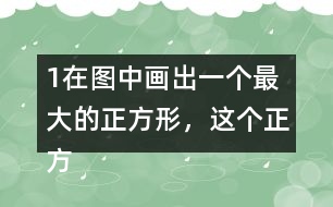 （1）在圖中畫(huà)出一個(gè)最大的正方形，這個(gè)正方形的邊長(zhǎng)是（）厘米。