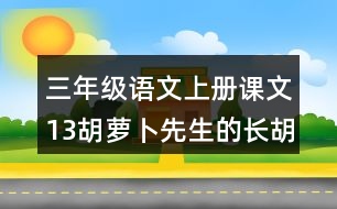 三年級語文上冊課文13胡蘿卜先生的長胡子課堂筆記之本課重難點