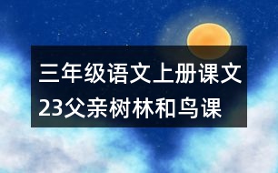 三年級語文上冊課文23父親、樹林和鳥課堂筆記常見多音字